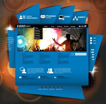 Music Website Template Stock Illustration