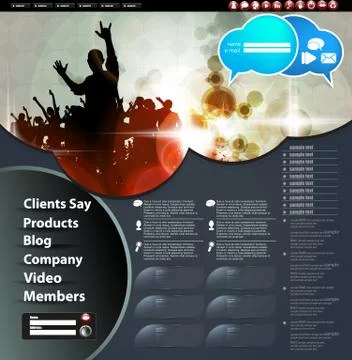 Music Website Template Stock Illustration