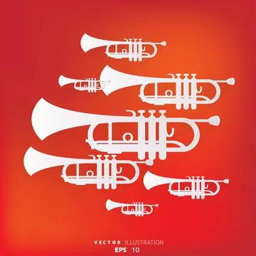 Music wind instruments icon Illustrazione stock