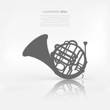 Music wind instruments web icon. Stock Illustration