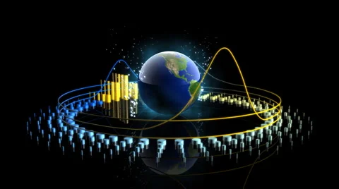 Music World with Graphic Equalizer - Equalizer 52 (HD) Stock Footage 918316