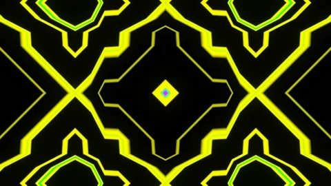 Musical abstract multi-colored pulsating kaleidoscope Stock Footage 191944178