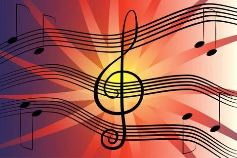 Musical abstract Musical vector background. Notes and treble clef Copyrigh... Stock Photos