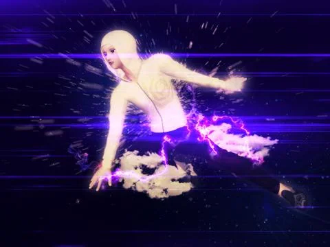 Musical background with dancing man Stock Illustration