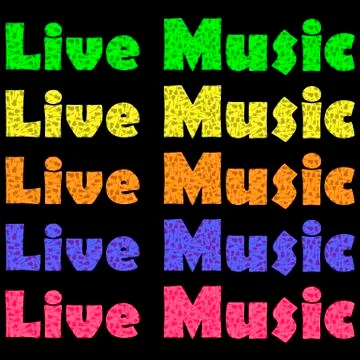 Musical Background. Guitar Silhouettes Pattern Stockillustratie