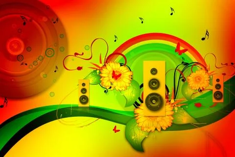 Musical background Illustrazione stock