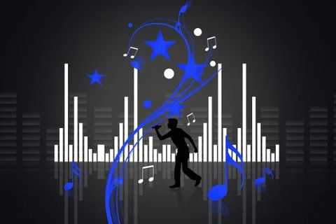 Musical background Stock Illustration
