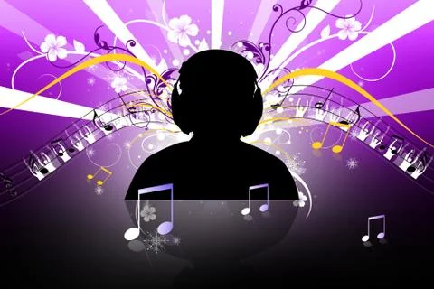 Musical background Illustrazione stock