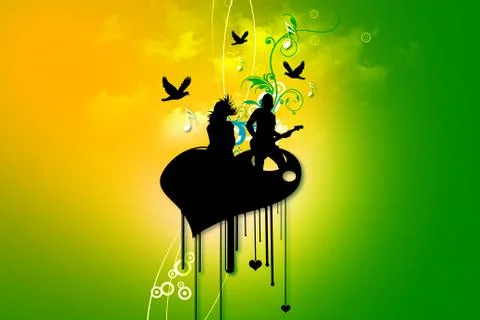 Musical background Stock Illustration