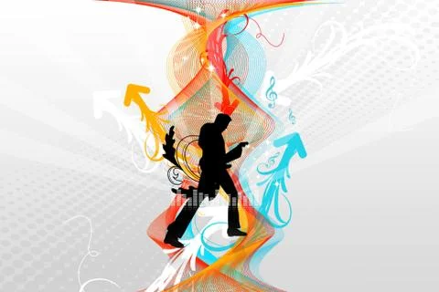 Musical background Stock Illustration