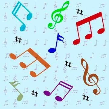 Musical background wallpaper Stock Illustration