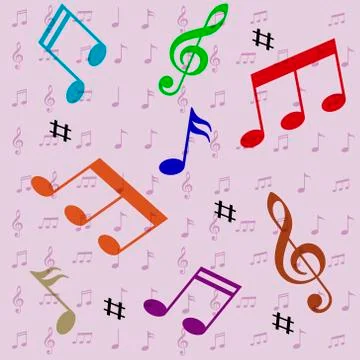 Musical background wallpaper イラスト素材