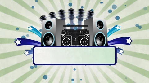 Musical banner Stock Footage 1097462