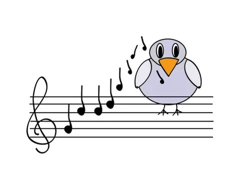 Musical bird Stock Illustration