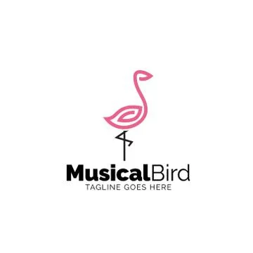 Musical Bird logo Ilustración de archivo