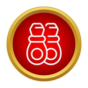 Musical castanets generating rhythm inside a gold circle Stock Illustration