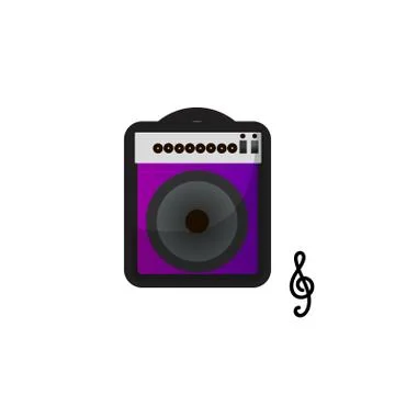 Musical CD Player Vector Illustration. White Background. Stock Illustration