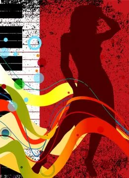 Musical Dance Background Stock Illustration