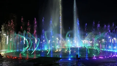 Musical dancing fountain in Rizal park,M... | Stock Video | Pond5