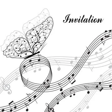 Musical design elements Stock Illustration