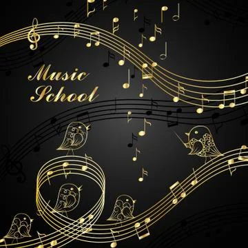 Musical design elements Stock Illustration