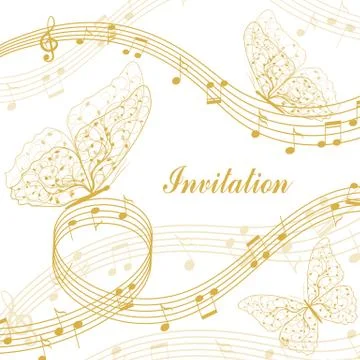 Musical design elements Stock Illustration