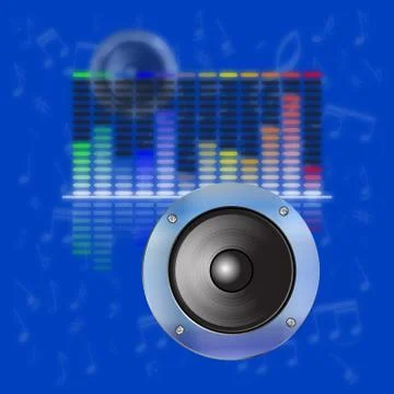 Musical design, sound waves, an equalizer Stock Illustration