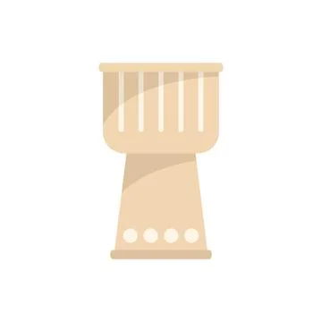 Musical drum icon flat vector. Kit instrument Illustrazione stock