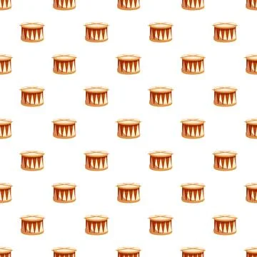 Musical drums repeating pattern seamless background Illustrazione stock