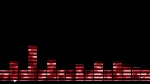 Musical equalizer, bands on a black background, fiery, columns, on a black b Stock Footage 159016169