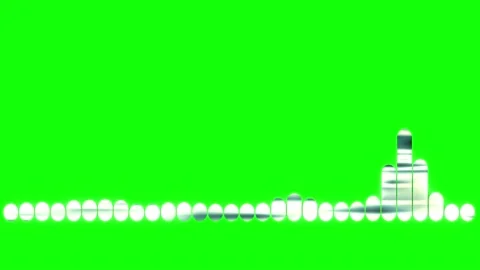 Musical equalizer, bars on a green background, with animation of smoke insid Stock Footage 159016184