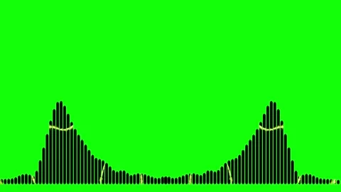 Musical equalizer, black bars, on a green background, with animation inside Stock Footage 159016208