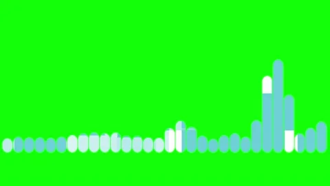 Musical equalizer, black on a green background, stripes, with animation of w Stock Footage 159016204
