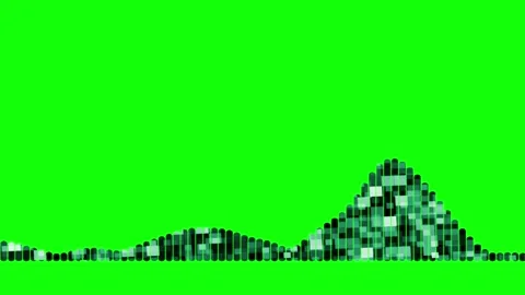 Musical equalizer, on a green background, columns, with animation of rectang Stock Footage 159016238