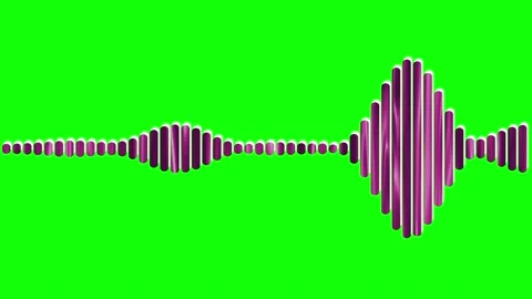 Musical equalizer, on a green background, columns with a shadow, with animat Stock Footage 159016246