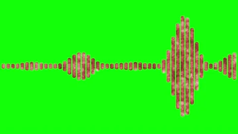 Musical equalizer, on a green background, columns, with a scarlet animation Stock Footage 159016249