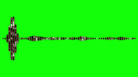 Musical equalizer, on a green background, columns, with animation of a scarl Stock Footage 159016250