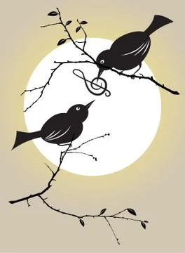 Musical feeding 스톡 일러스트