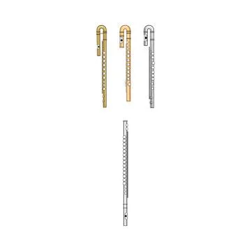 Musical flutes wind instruments collection in different finishes Stock Illustration