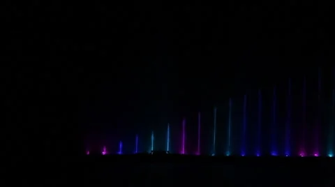 Musical Fountain Stock Footage 8750809