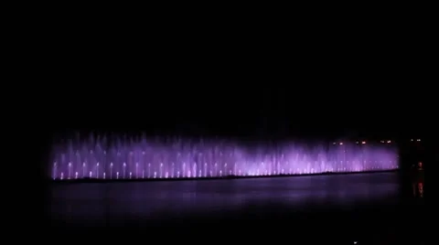 Musical Fountain Stock Footage 8756149
