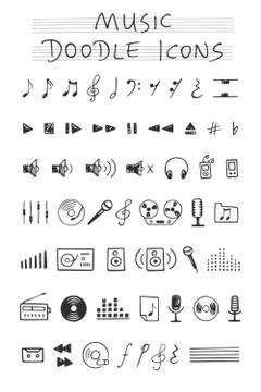 Musical graphic set Stock Illustration