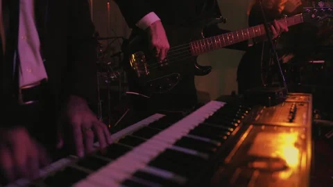 A musical group performs at a party Stock Footage 305224036