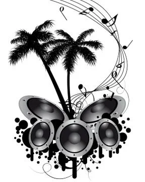 Musical grunge background Stock Illustration