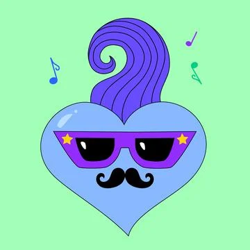 Musical heart Stock Illustration
