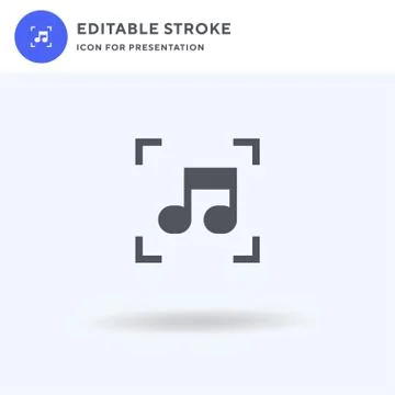 Musical icon vector, filled flat sign, solid pictogram isolated on white, log 스톡 일러스트