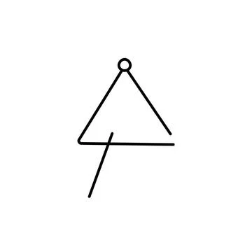 Musical instrument triangle icon element of music icon for mobile concept and Stock Illustration
