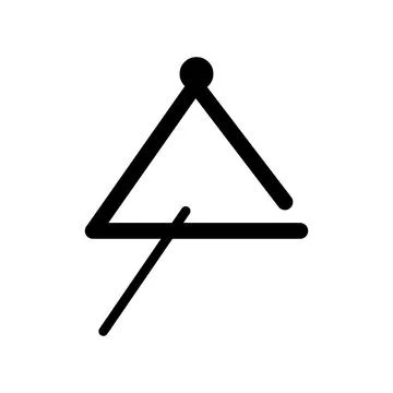 Musical instrument triangle icon element of music icon for mobile concept and Stock Illustration