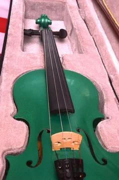Musical instrument violin. Tool elements Stock Photos