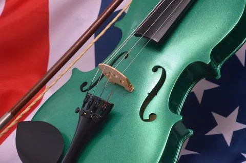 Musical instrument violin. Tool elements Stock Photos